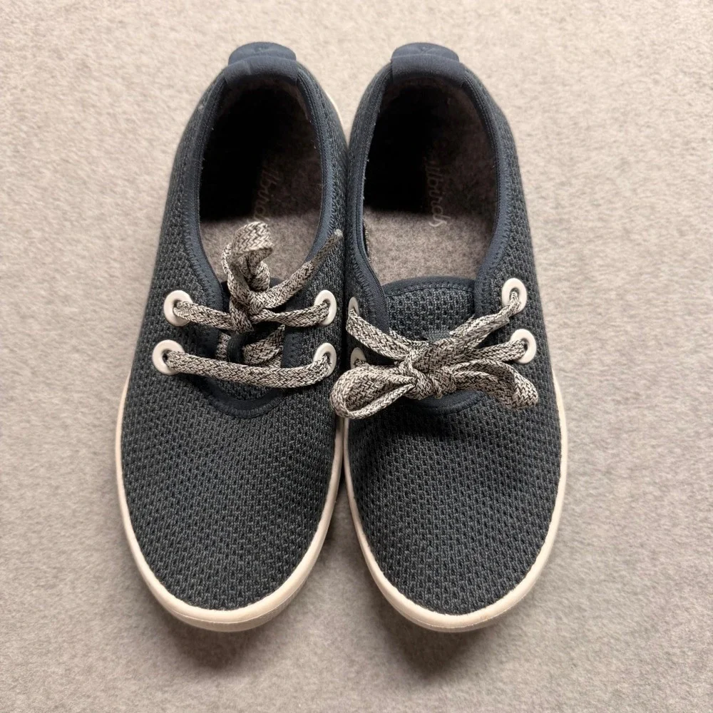 Allbirds Tree Skippers Navy Blue Mesh Boat Shoes Sneakers Womens Size 5